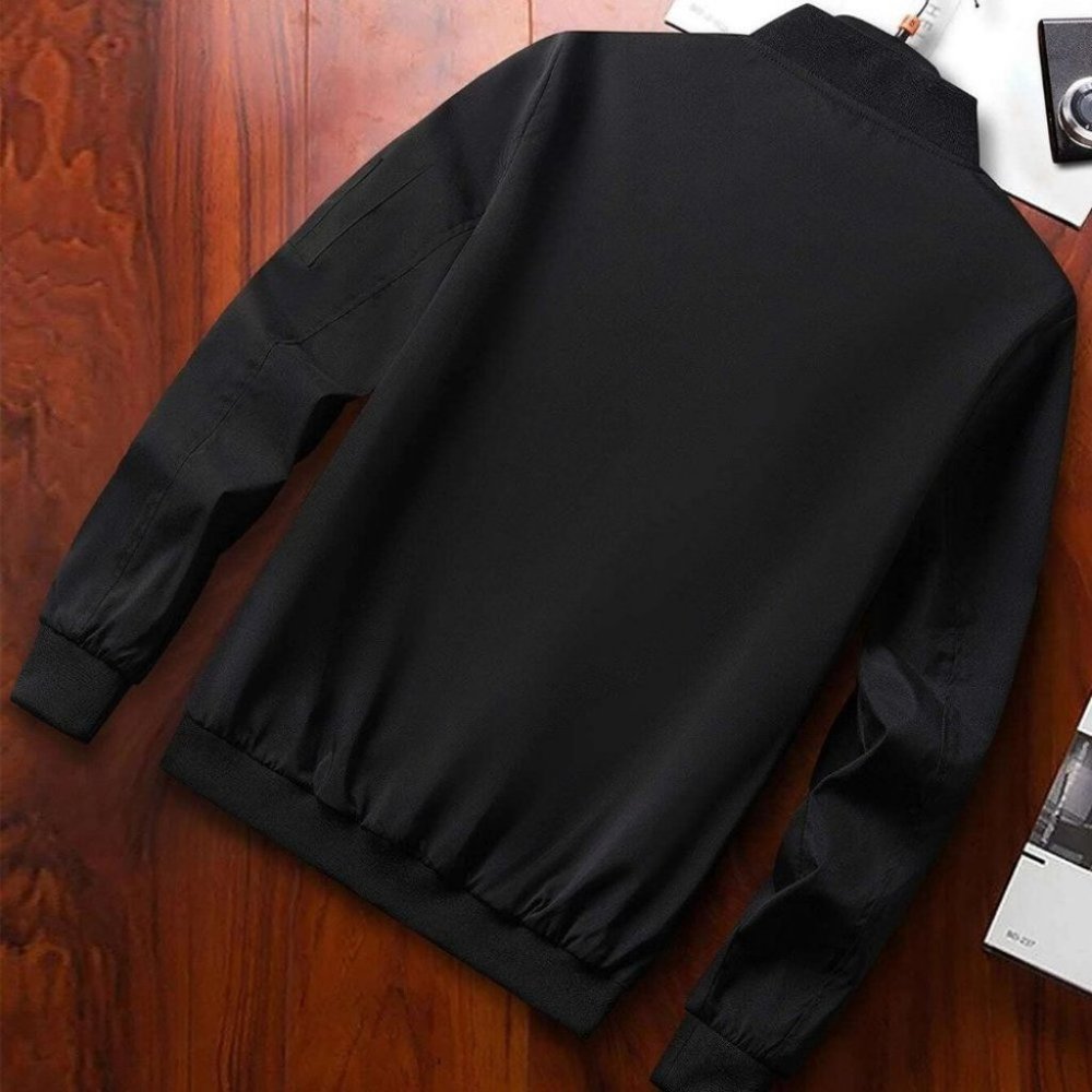 Black Mens Bomber Jacket - Picture 2 of 6